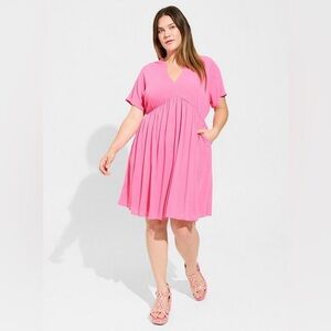 Torrid Hot Pink Hi Low Waist Tunic Dress